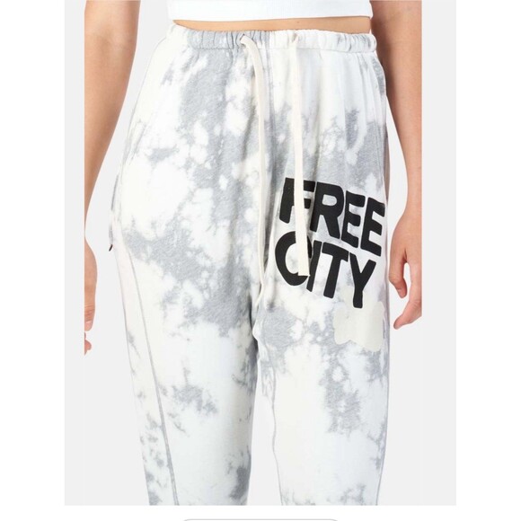 FREECITY SUPERBLEACHOUT Pocket Sweatpants White Storm Women’s Size XS Free City - Picture 2 of 13
